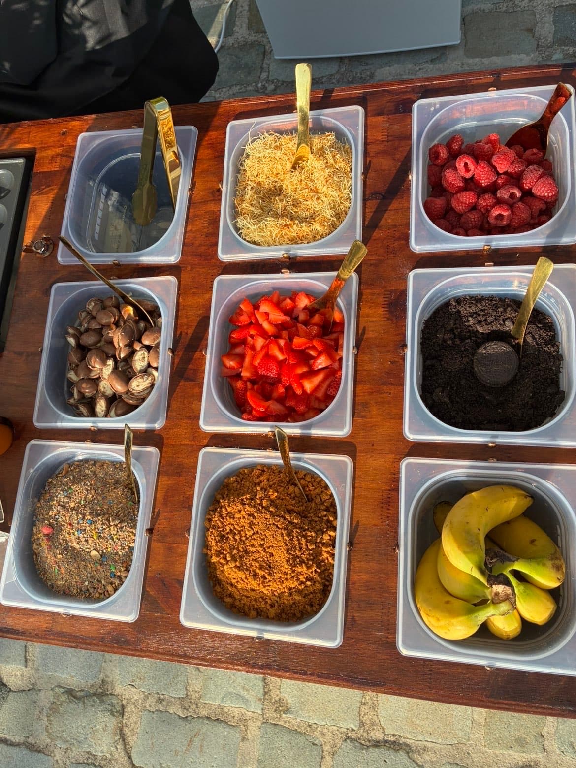 Toppings vue du dessus